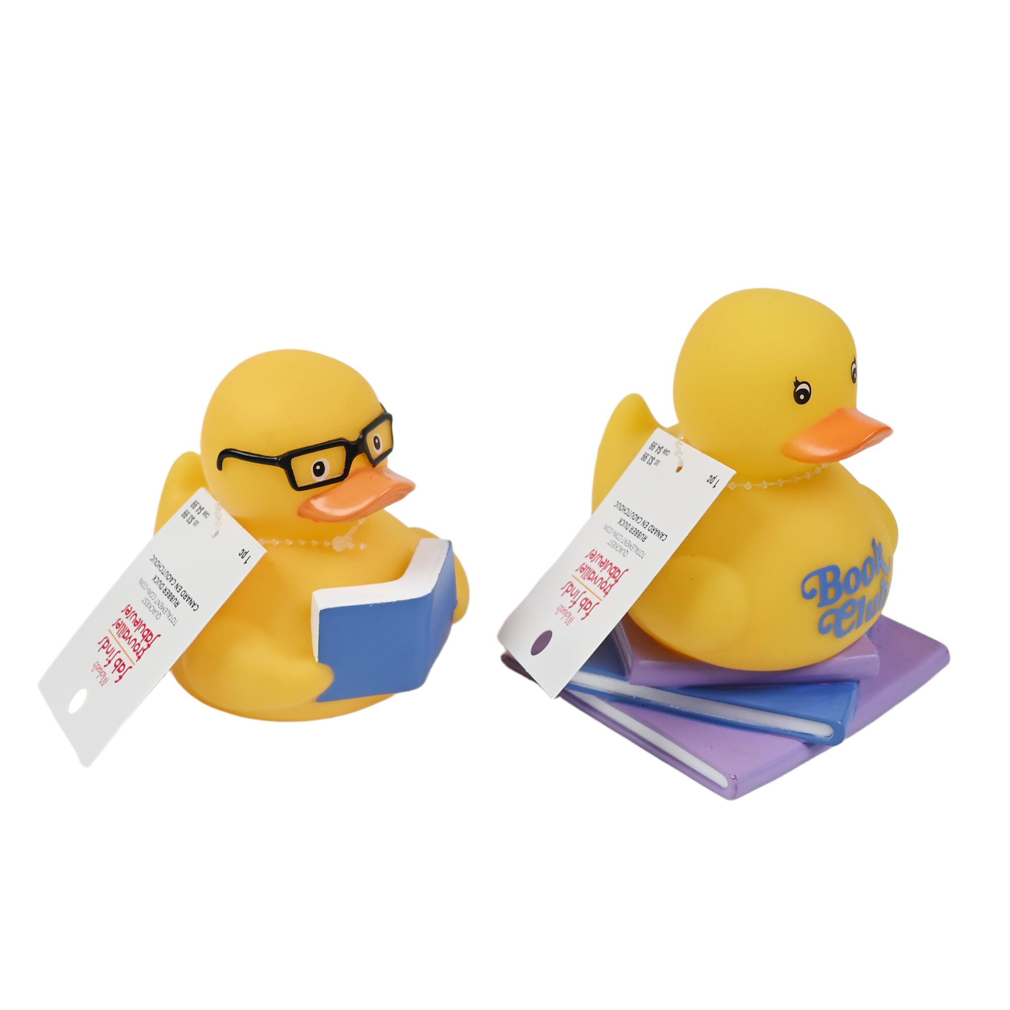 Assorted 4" Book Club Rubber Duck, 1pc. by Fab Finds